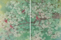 樱花小鸟2张画心